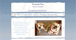 Desktop Screenshot of peninsulapetspa.com