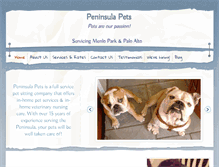 Tablet Screenshot of peninsulapetspa.com